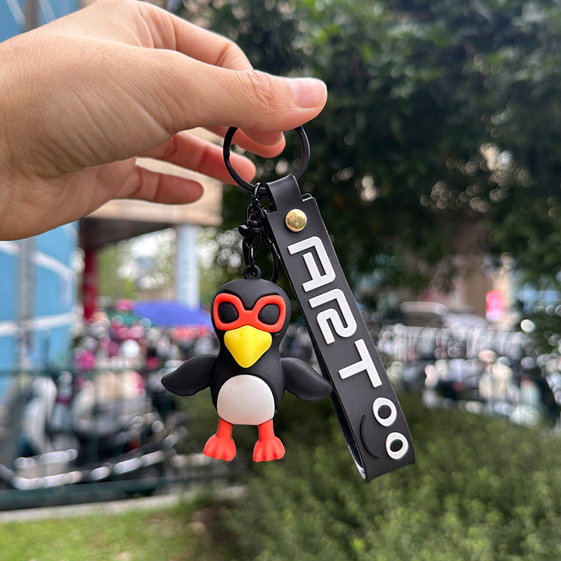 Cross-Border Foreign Abstract Shanhaijing Keychain Tung Tung Tung Sahur Car Wooden Stick Man Keychain
