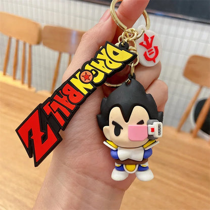 @Dragon Ball keychain creative Goku Vegeta pendant cartoon value fashionable personalized PVC Keyring Backpack Decor Fans Gift