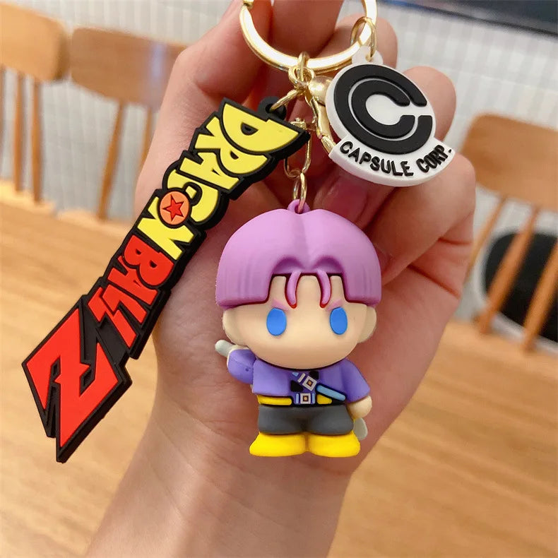 @Dragon Ball keychain creative Goku Vegeta pendant cartoon value fashionable personalized PVC Keyring Backpack Decor Fans Gift