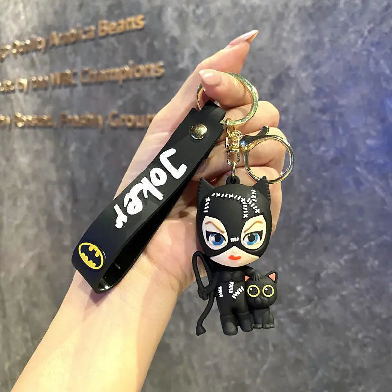 Batman Keychain Car Pendant Anime Superman Backpack Superhero Avengers Pendant Keychain Birthday Gift for Friends