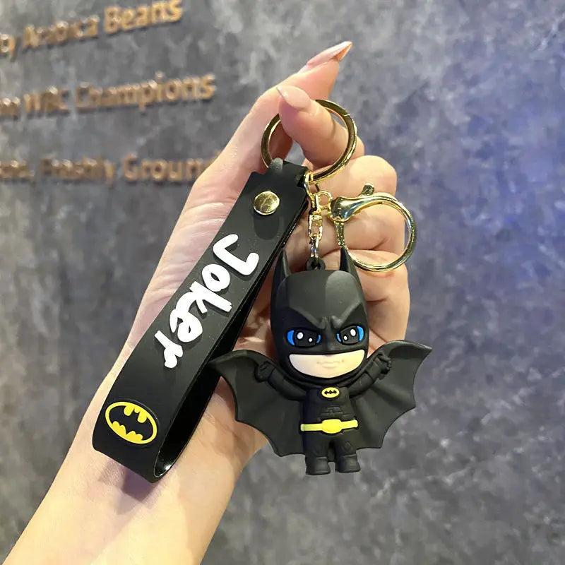 Batman Keychain Car Pendant Anime Superman Backpack Superhero Avengers Pendant Keychain Birthday Gift for Friends