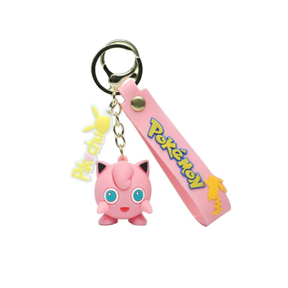 Pokemon Pikachu Keychain Anime Action Figure Toy Kawaii Cartoon Fashion Charmander Psyduck Doll Keyring Car Bag Pendant Kid Gift
