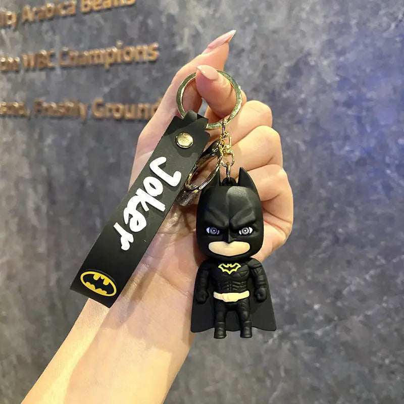Batman Keychain Car Pendant Anime Superman Backpack Superhero Avengers Pendant Keychain Birthday Gift for Friends