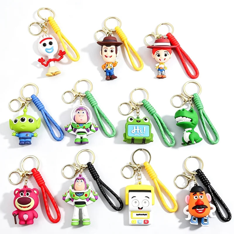 Toy Stories Figures Keychain for Bag Toy Stories Keycap Keychain Anime Keychain Toy Inspire Birthday Gifts for Fans 토이스토리 키캡
