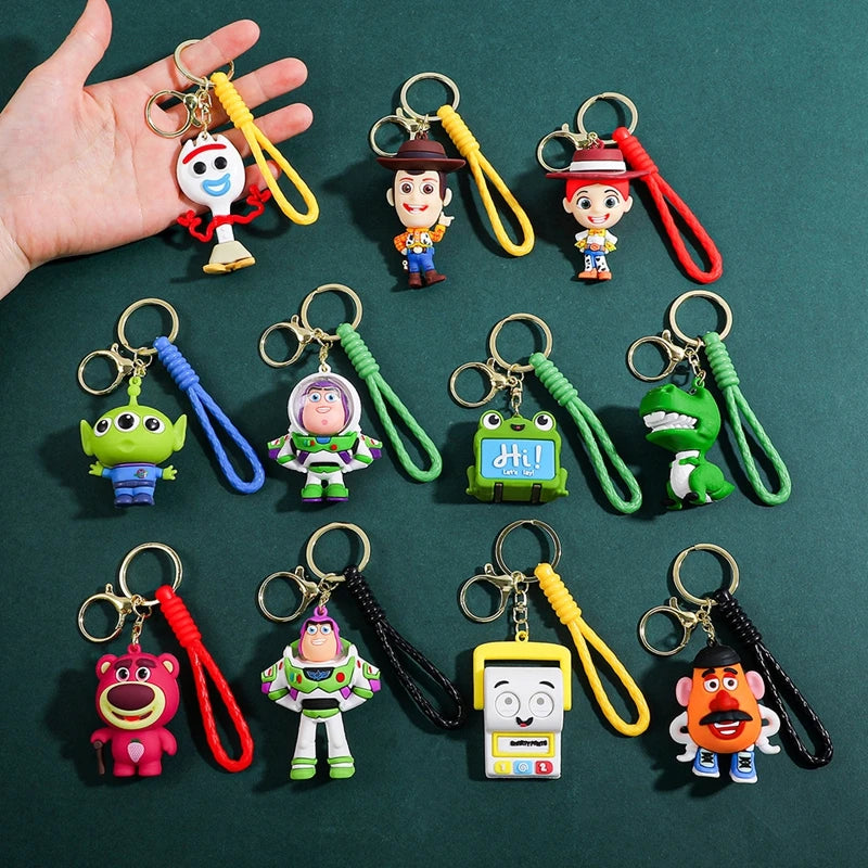 Toy Stories Figures Keychain for Bag Toy Stories Keycap Keychain Anime Keychain Toy Inspire Birthday Gifts for Fans 토이스토리 키캡