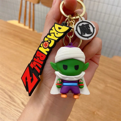 @Dragon Ball keychain creative Goku Vegeta pendant cartoon value fashionable personalized PVC Keyring Backpack Decor Fans Gift