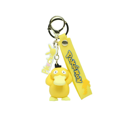 Pokemon Pikachu Keychain Anime Action Figure Toy Kawaii Cartoon Fashion Charmander Psyduck Doll Keyring Car Bag Pendant Kid Gift