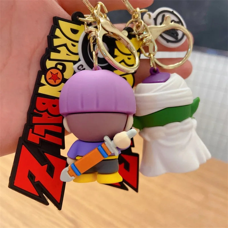 @Dragon Ball keychain creative Goku Vegeta pendant cartoon value fashionable personalized PVC Keyring Backpack Decor Fans Gift