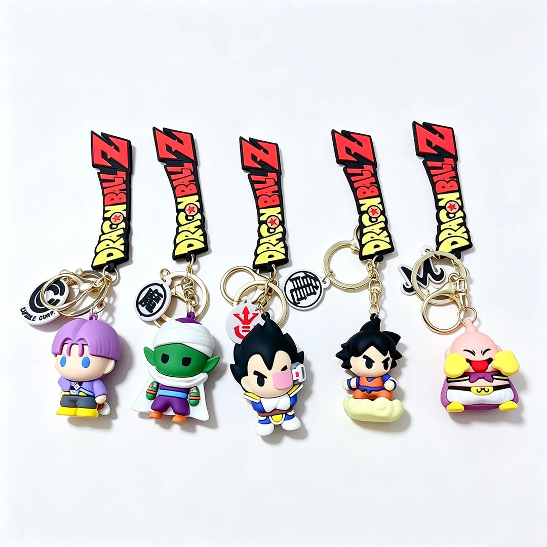 @Dragon Ball keychain creative Goku Vegeta pendant cartoon value fashionable personalized PVC Keyring Backpack Decor Fans Gift