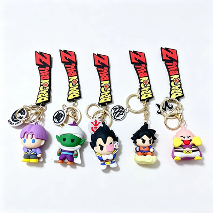 @Dragon Ball keychain creative Goku Vegeta pendant cartoon value fashionable personalized PVC Keyring Backpack Decor Fans Gift