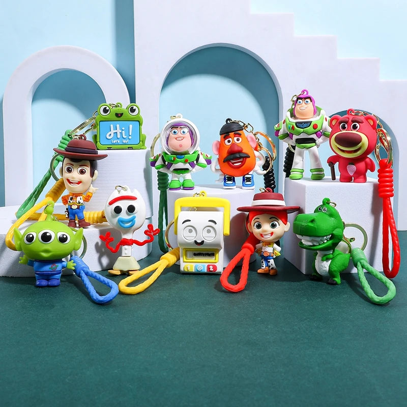 Toy Stories Figures Keychain for Bag Toy Stories Keycap Keychain Anime Keychain Toy Inspire Birthday Gifts for Fans 토이스토리 키캡