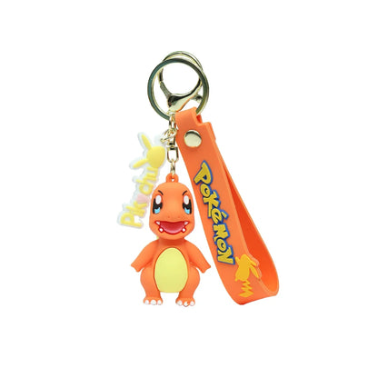 Pokemon Pikachu Keychain Anime Action Figure Toy Kawaii Cartoon Fashion Charmander Psyduck Doll Keyring Car Bag Pendant Kid Gift
